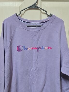 Champion Pastel Lavender Logo Pullover